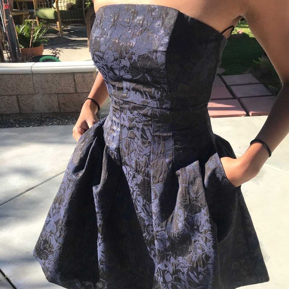 H&M strapless fit & flare mini dress
